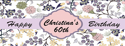 Birthday Banner Design - flowers