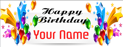Birthday Banner Design - balloons-white